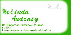 melinda andrasy business card